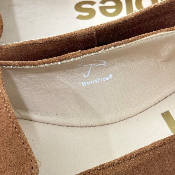 Hush Puppies Womens Brown Suede Slip On Pointed Toe Flats Shoes Size 9.5M NEW - Picture 3 of 16
